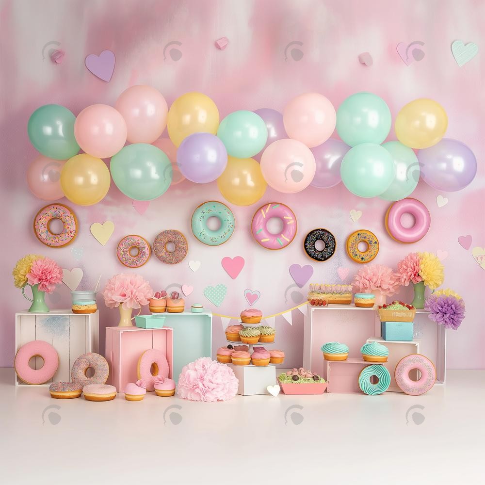 Allenjoy Donut Grow Up Photography Backdrop Gbsx-00469