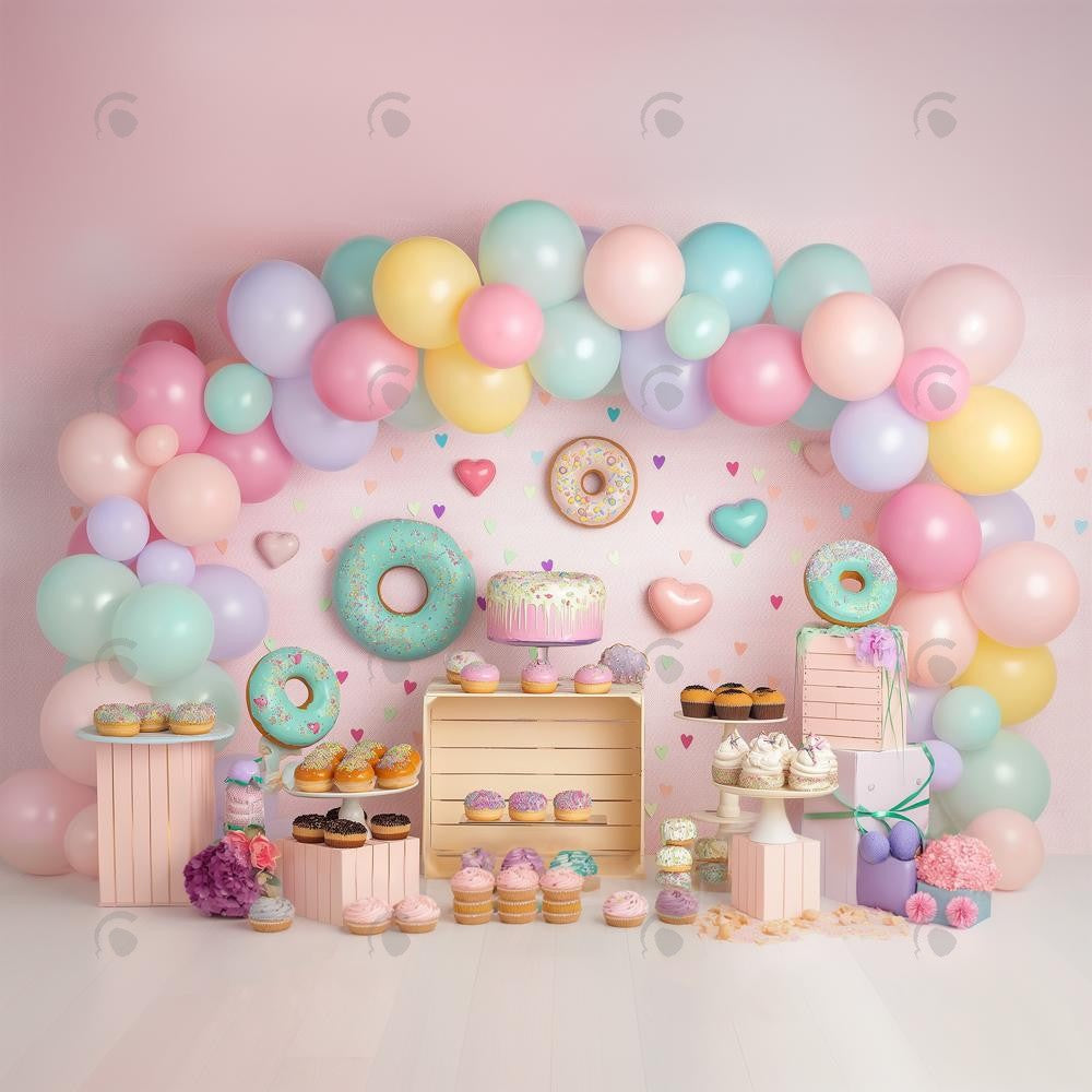 Allenjoy Donut Grow Up Photography Backdrop Gbsx-00470