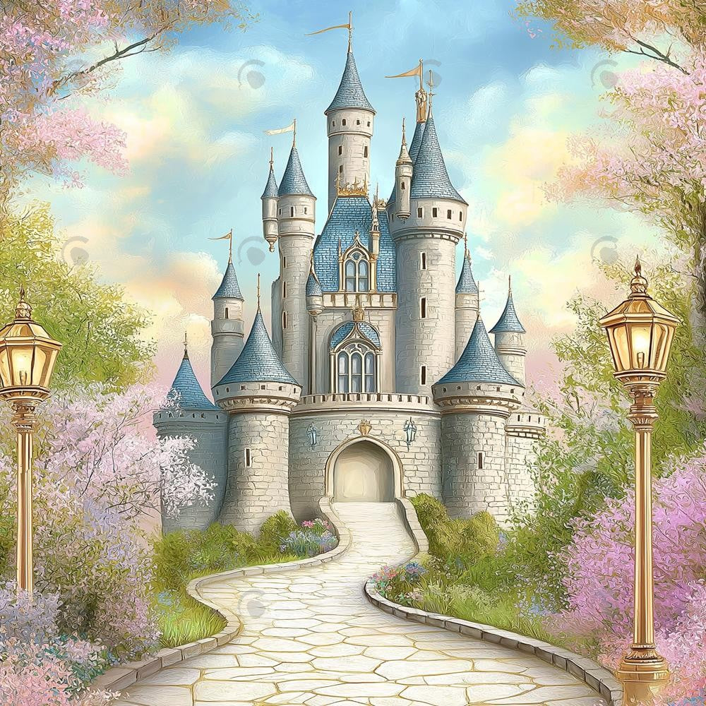Allenjoy Fantasy Fairy Tale Castle Photography Backdrop Gbsx-01228
