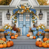 Allenjoy Farmhouse Fall Doorfront Photography Backdrop Gbsx-00848