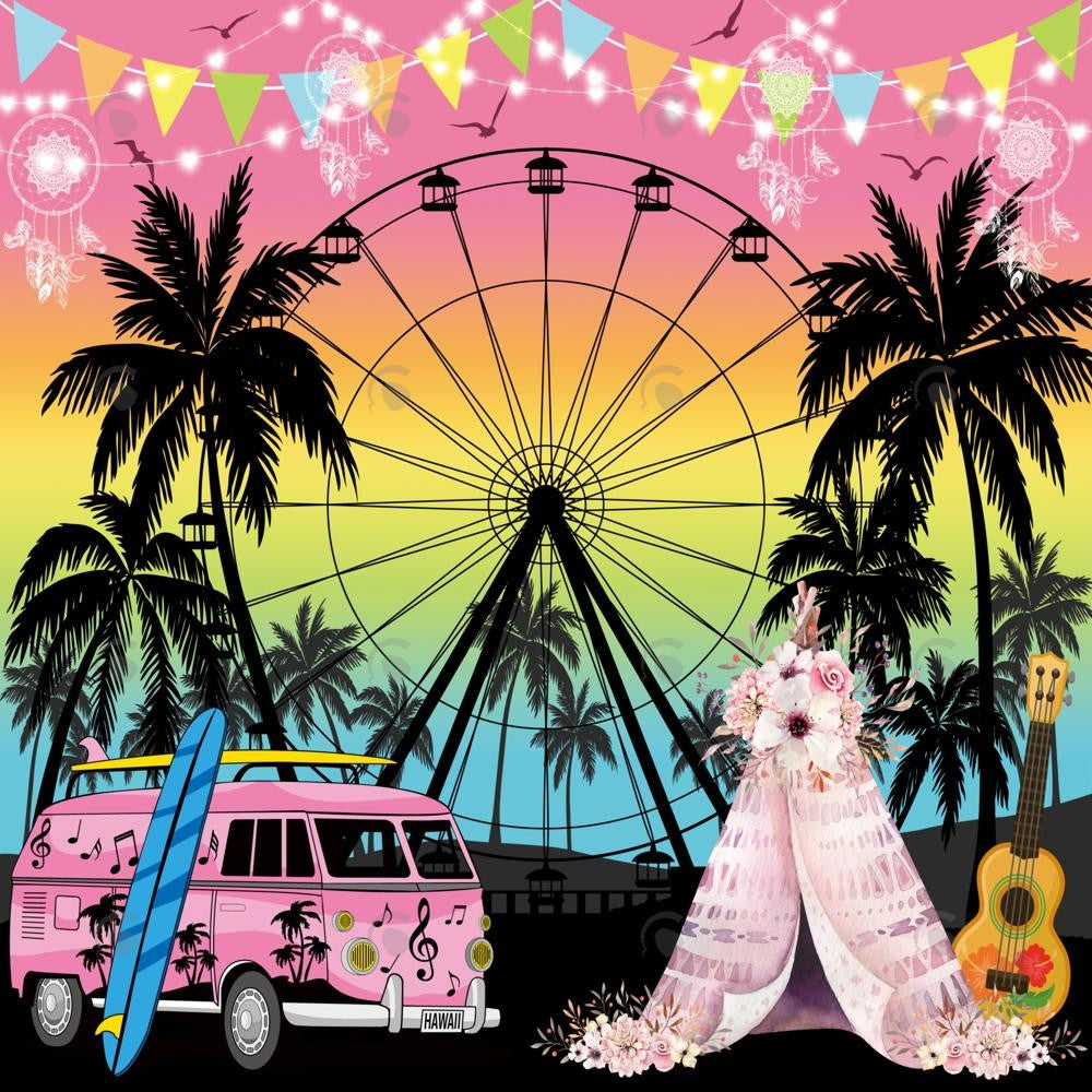 Allenjoy Ferris Wheel  Music Festival Photography Backdrop Gbsx-00615