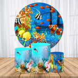 Underwater Adventure Custom Round Backdrop With Plinths AS-DLZ-7cc9df