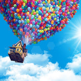 Allenjoy Flying House Blue Sky Photography Backdrop Gbsx-00699