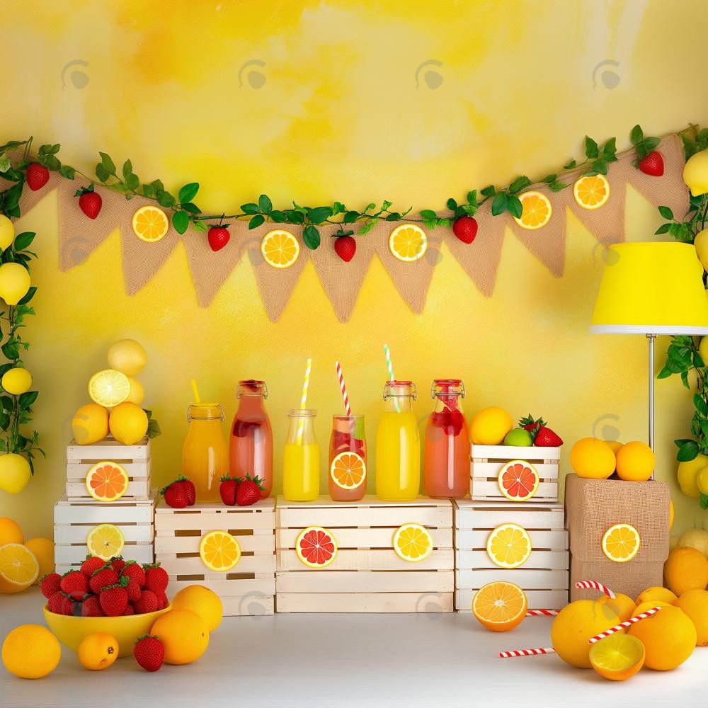 Allenjoy Fresh Lemonade Photography Backdrop GBSX-00075