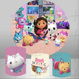 Magical Toy House. Custom Round Backdrop With Plinths AS-DLZ-180621