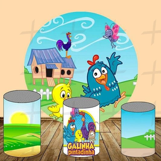 Blue Hen Custom Round Backdrop With Plinths AS-DLZ-30faa5