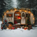 Allenjoy Green And White Camping Car Photography Backdrop Gbsx-00375