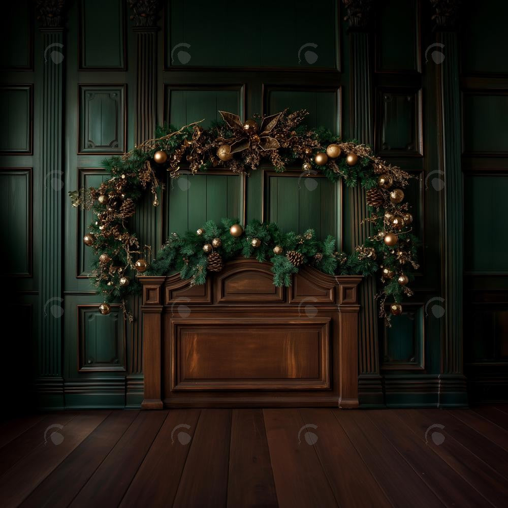 Allenjoy Green Dream Pine Headboard Photography Backdrop GBSX-00071
