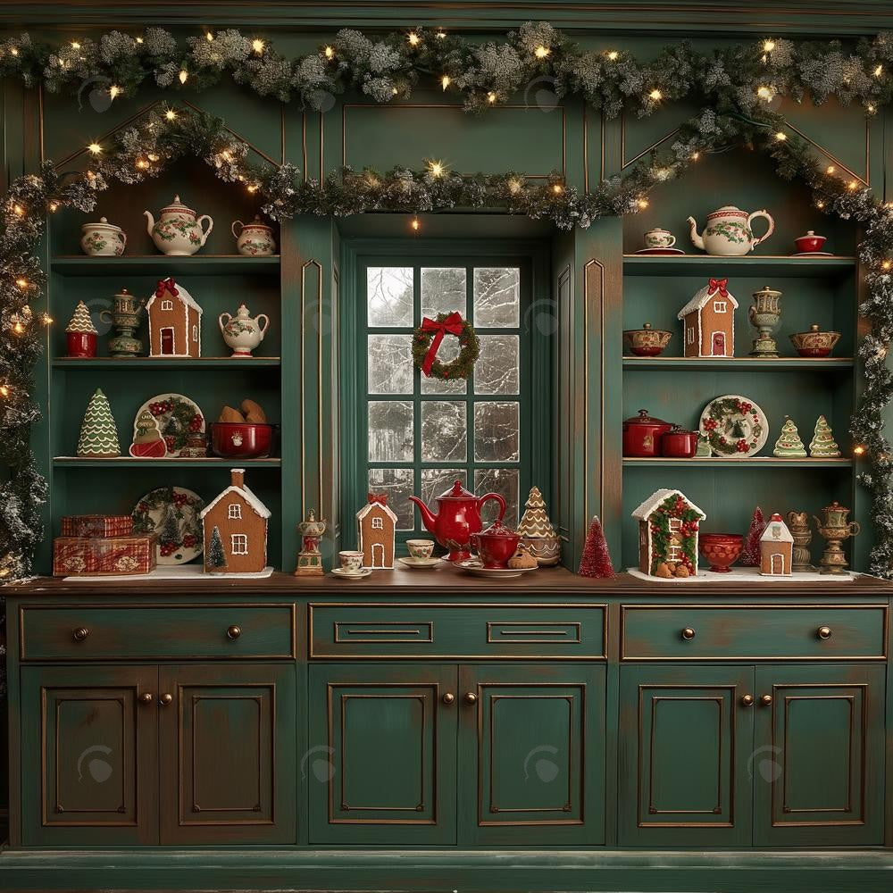 Allenjoy Green Dream Pine Kitchen Photography Backdrop GBSX-00039