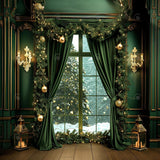Allenjoy Green Dream Pine Window Photography Backdrop GBSX-00069