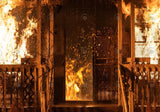 Allenjoy Halloween Burning House Photography Backdrop Gbsx-00231