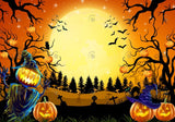 Allenjoy Halloween Cemetery Forest Photography Backdrop GBSX-00164