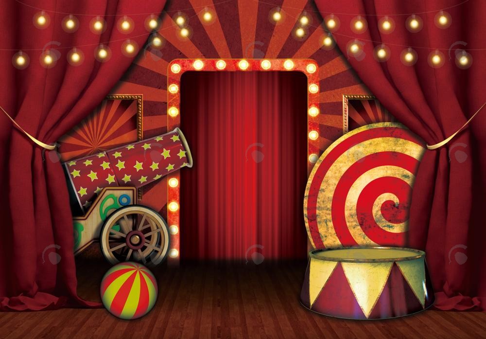 Allenjoy Halloween Circus Photography Backdrop Gbsx-00262