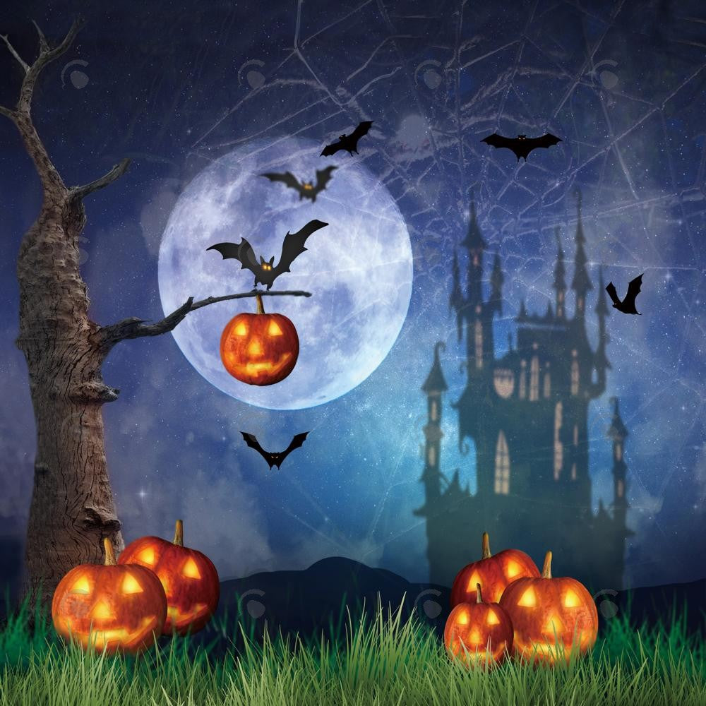 Allenjoy Halloween Night Forest Photography Backdrop GBSX-00175