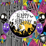Allenjoy Halloween Nightmare Happy Birthday Photography Backdrop Gbsx-00244