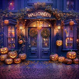 Allenjoy Halloween Purple Doorway Photography Backdrop Gbsx-00632