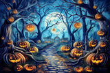 Allenjoy Halloween Spooky Forest Trees Photography Backdrop Gbsx-00788