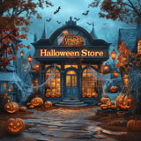 Allenjoy Halloween Village Store Photography Backdrop Gbsx-00910