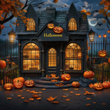 Allenjoy Halloween Village Store Photography Backdrop Gbsx-00911