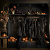Allenjoy Halloween Wizard Black Robe Closet Photography Backdrop Gbsx-00866