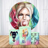 Prankster Queen. Custom Round Backdrop With Plinths AS-DLZ-9ae5ba