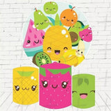 Hey Fruits Custom Round Backdrop With Plinths AS-DLZ-59acc4