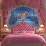 Allenjoy Holiday Royal Pink Room Headboard Photography Backdrop Gbsx-01019