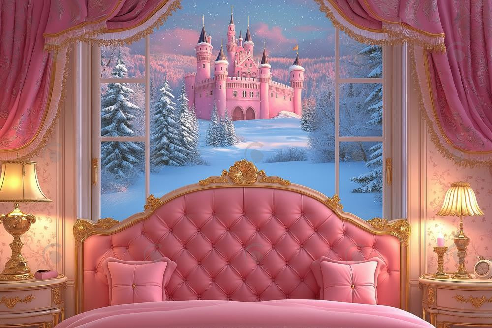 Allenjoy Holiday Royal Pink Room Headboard Photography Backdrop Gbsx-01020