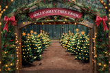 Allenjoy Holly Jolly Tree Farm Arch Photography Backdrop Gbsx-00754