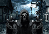 Allenjoy Horror Skull Ghost  Photography Backdrop Gbsx-00256