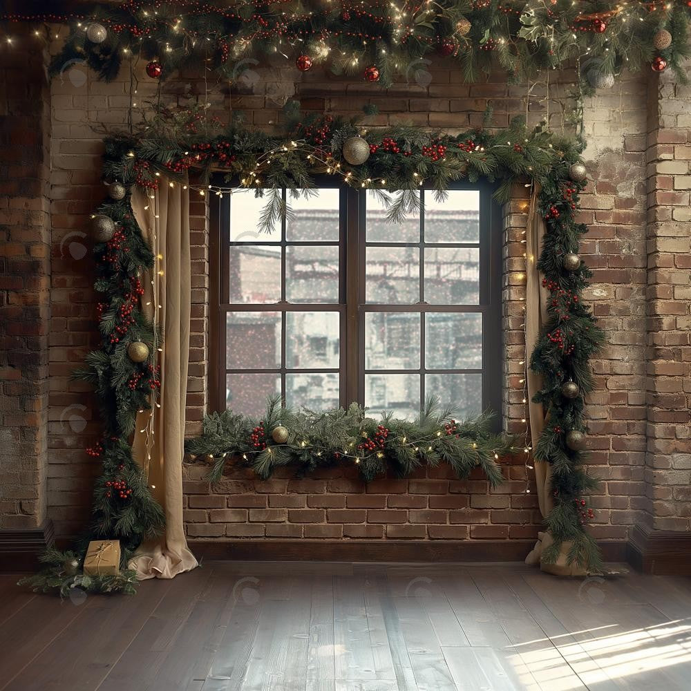 Allenjoy Jolly Old Loft Window Photography Backdrop Gbsx-00755