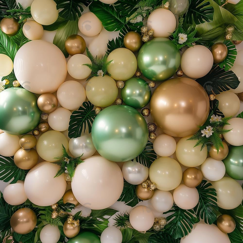 Allenjoy Jungle Safari Balloons Wall Photography Backdrop Gbsx-00462