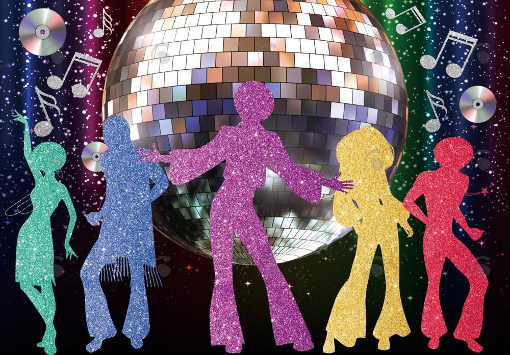 Allenjoy Let'S Crazy Disco Party Photography Backdrop Gbsx-00534