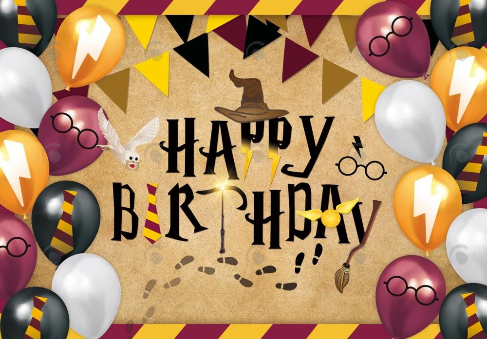 Allenjoy Magical Wizard Birthday Photography Backdrop Gbsx-00221