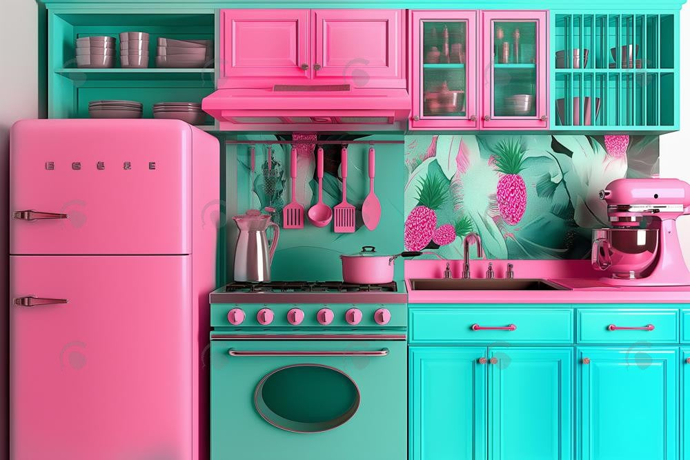 Allenjoy Malibu Kitchen Photography Backdrop Gbsx-00305