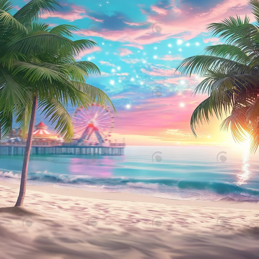 Allenjoy Malibu Seaside Photography Backdrop Gbsx-00320