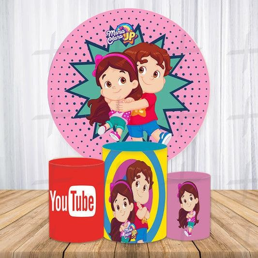 Adventure Buddies Custom Round Backdrop With Plinths AS-DLZ-47927f