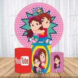 Adventure Buddies Custom Round Backdrop With Plinths AS-DLZ-47927f