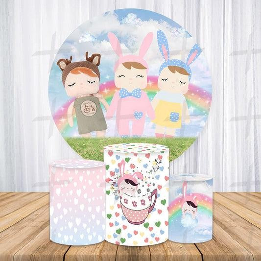 Curious Explorer Custom Round Backdrop With Plinths AS-DLZ-b137bb
