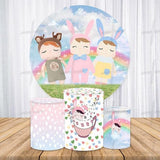 Curious Explorer Custom Round Backdrop With Plinths AS-DLZ-b137bb