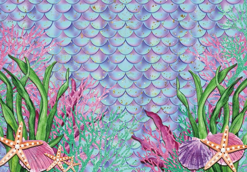 Allenjoy Mermaid Scales Photography Backdrop Gbsx-00679