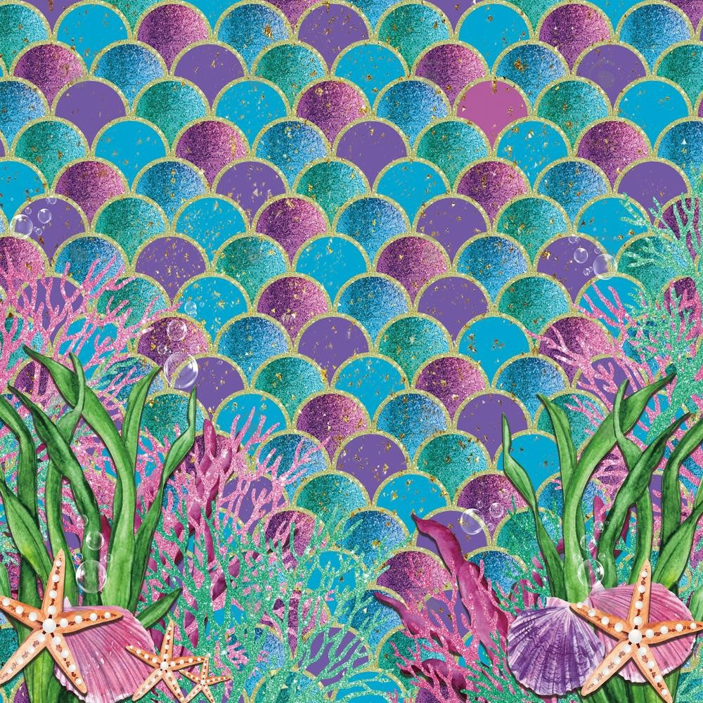 Allenjoy Mermaid Scales Photography Backdrop Gbsx-00873