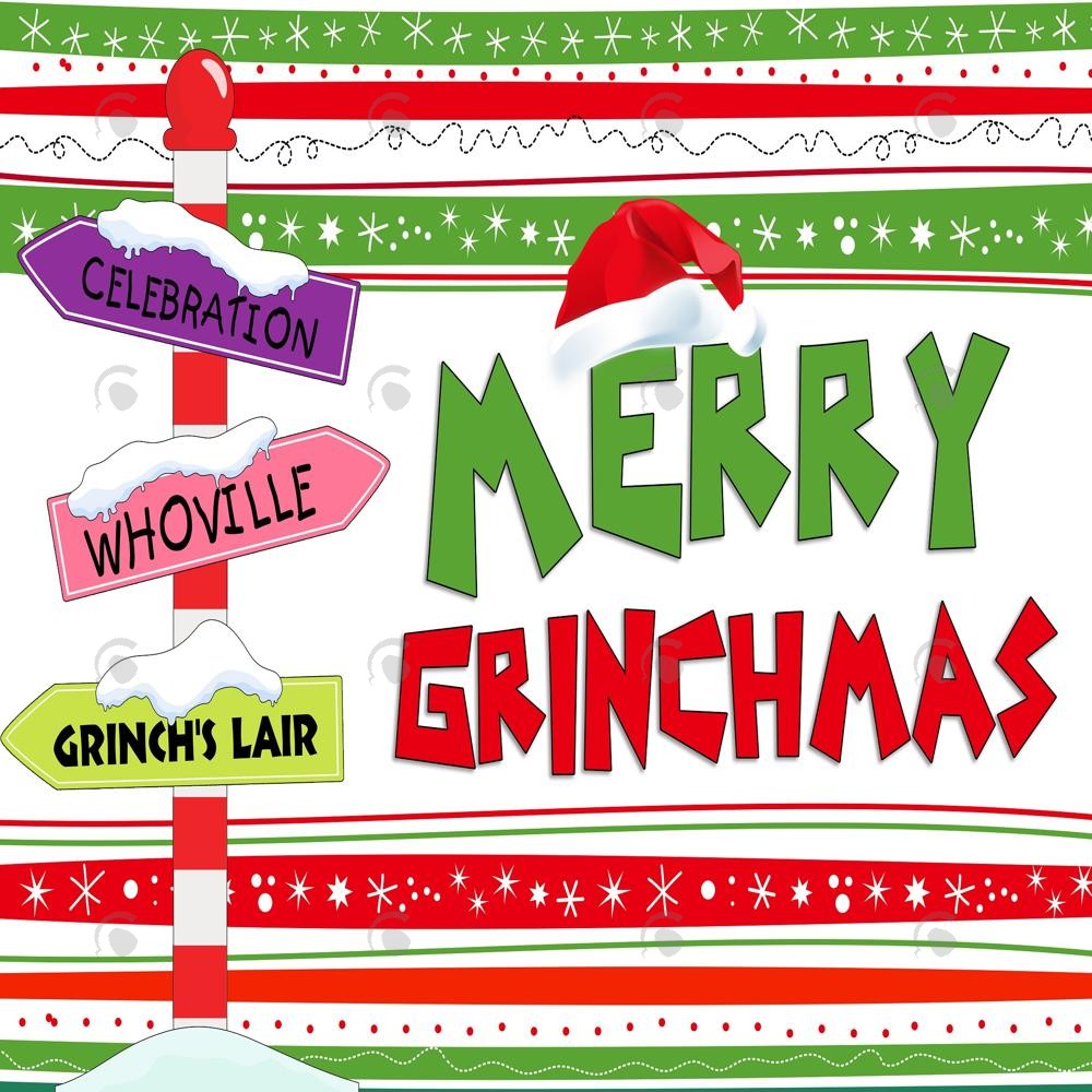 Allenjoy Merry Grinchmas Photography Backdrop Gbsx-00687