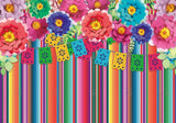 Allenjoy Mexican Fiesta Floral Wall Photography Backdrop Gbsx-00526