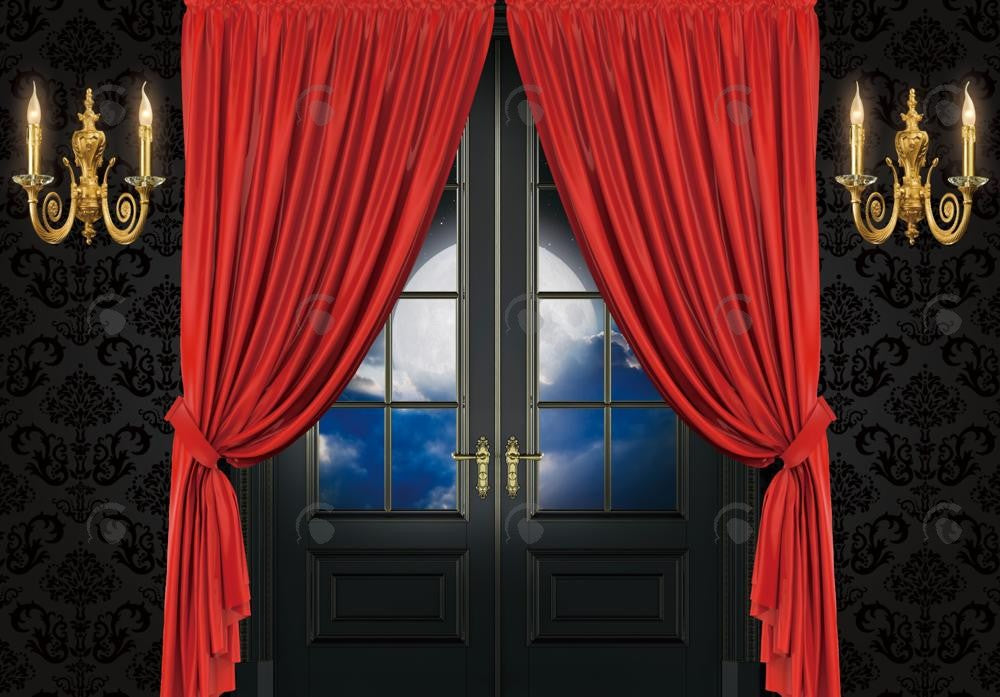 Allenjoy Moon Night Door Photography Backdrop Gbsx-00830