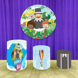 Music World Custom Round Backdrop With Plinths AS-DLZ-23d582