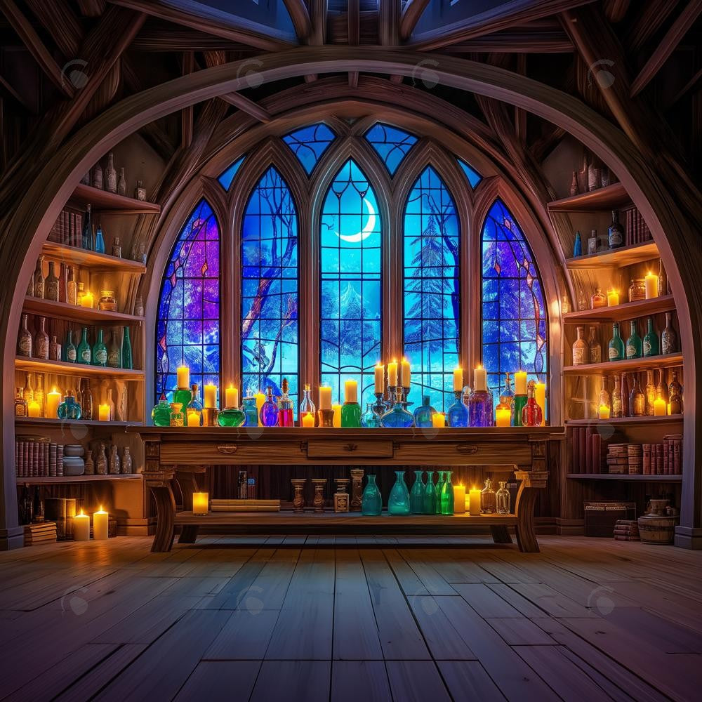 Allenjoy Mystic Potion Emporium Photography Backdrop Gbsx-00559