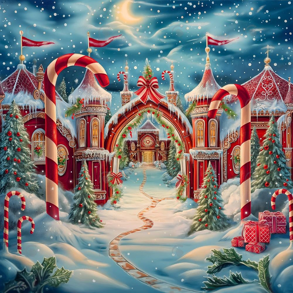 Allenjoy North Pole Archway Photography Backdrop GBSX-00157