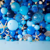 Allenjoy Ocean Balloons Wall Of Starfish Photography Backdrop Gbsx-00474