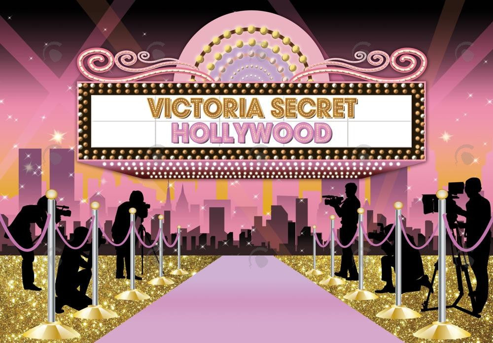 Allenjoy Pink Hollywood Red Carpet Photography Backdrop Gbsx-00410